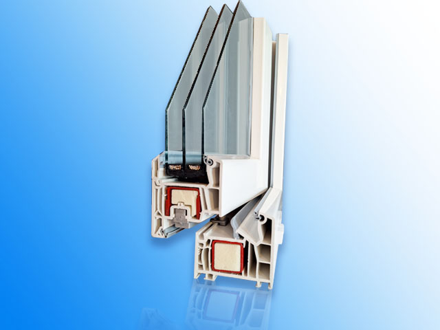 AMG 76 MD fehér műanyag ablak metszet.